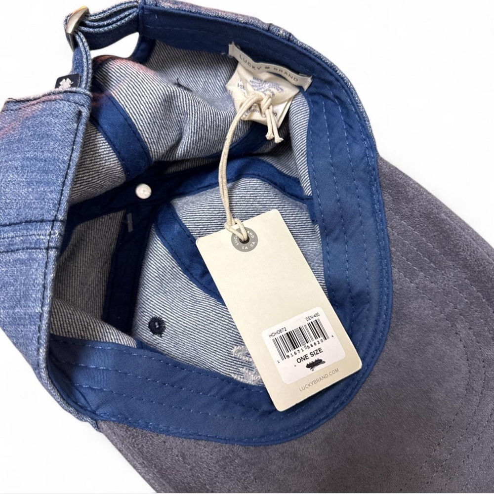 Unisex Lucky Brand Denim Baseball Cap – “Lucky” Embroidery – NWT - Picture 5 of 5